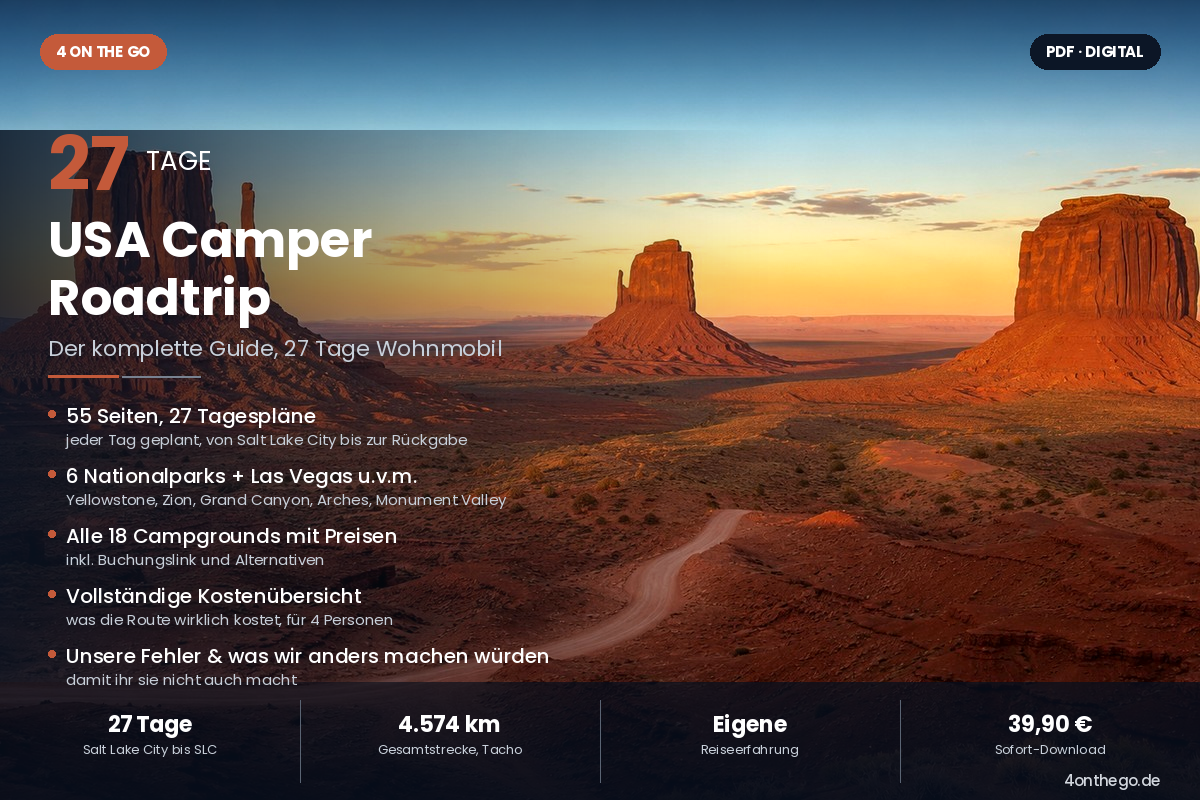 Cover des USA Camper Roadtrip Guides von 4OnTheGo