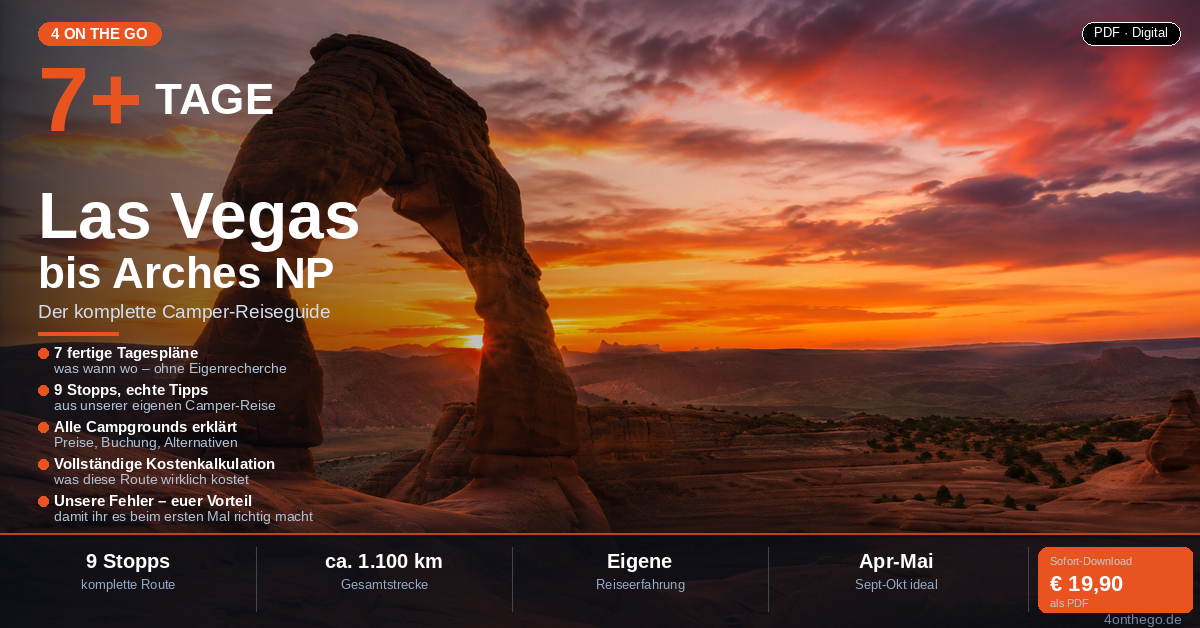 Vorschaubild des digitalen Reiseguides Las Vegas bis Arches National Park
