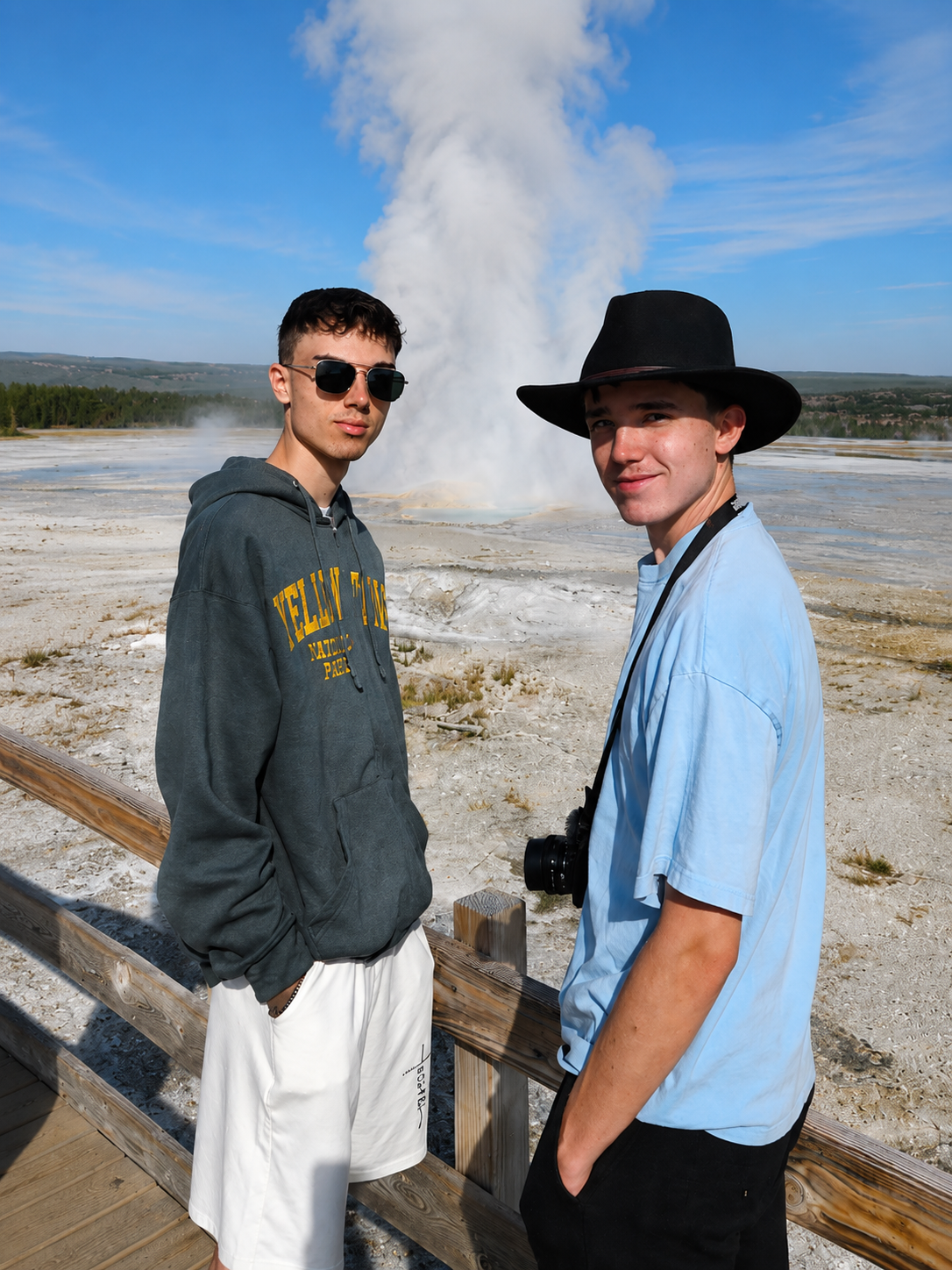 Daniel und Julian im Yellowstone-Nationalpark